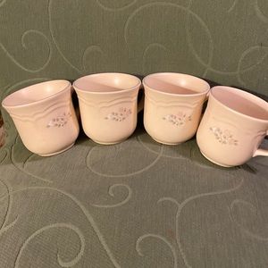 Pfaltzgraff Remembrance flat cup - set of 4